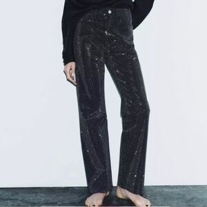NWT Zara Embellished Jeans Size 12